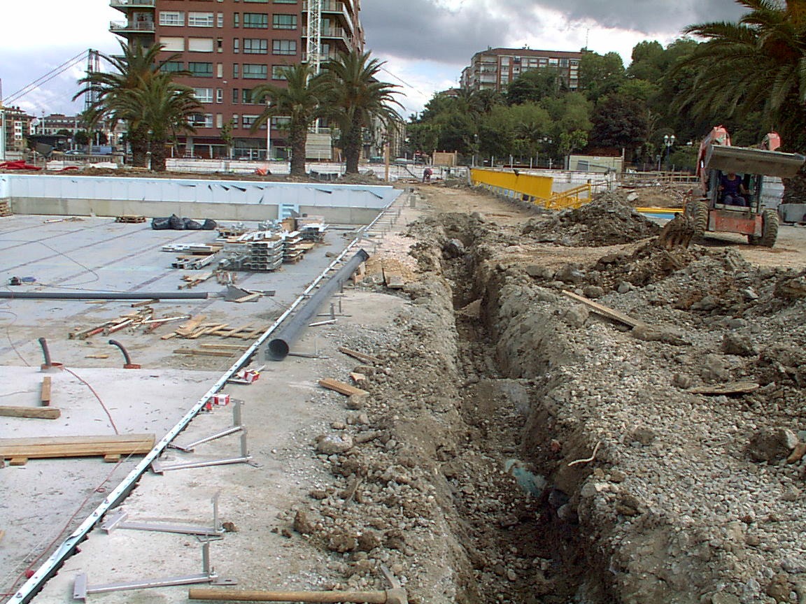 Cambio de ubicación de sistema de filtración de la piscina olímpica de Portugalete 2007