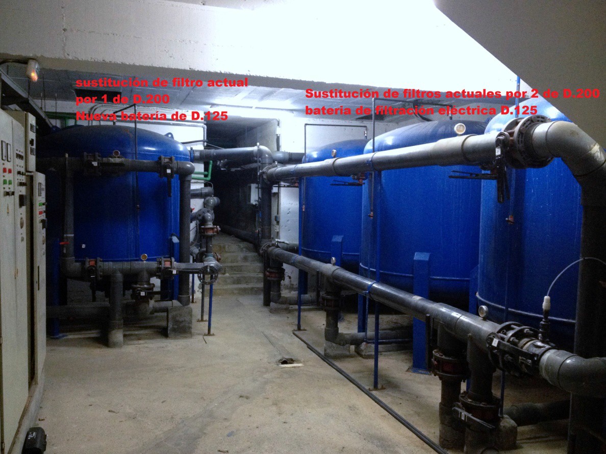 Cambio de sistemas de filtración y tratamiento de agua de las piscinas municipales de Trápaga 2014